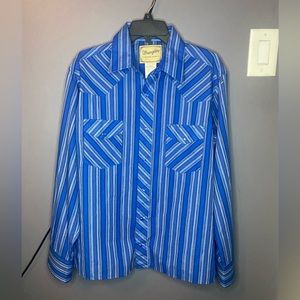 vintage Wrangler western shirts pearl snap size Large